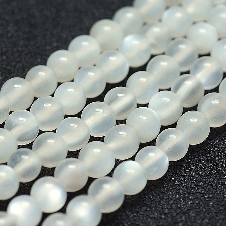 ARRICRAFT Natural Moonstone Beads Strands, Grade AA, Round, 4mm, Hole: 1mm, about 94pcs/strand, 15.5 inches(39.5cm)