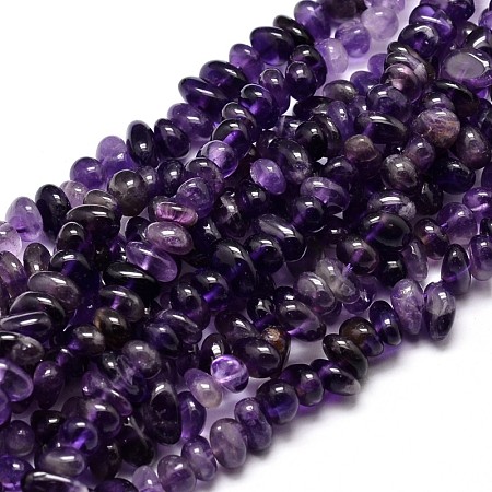 Arricraft Natural Amethyst Chip Beads Strands, 4~14x4~12mm, Hole: 1mm, about 15.3 inches~16.1 inches