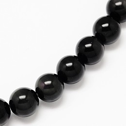 Arricraft Grade AA Natural Obsidian Round Beads Strands, 8mm, Hole: 1mm, about 49pcs/strand, 15.7 inches
