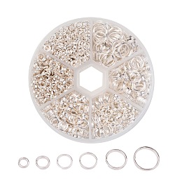 ARRICRAFT Silver Split Rings Iron Double Jump Rings 4mm 5mm 6mm 7mm 8mm 10mm Box Set for DIY Jewelry Making Findings