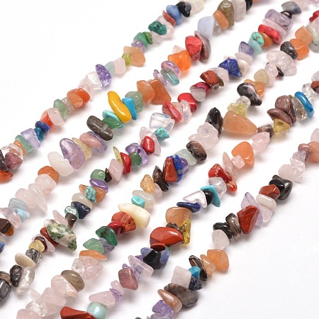ARRICRAFT Natural & Synthetic Gemstone Chip Bead Strands, 5~8x5~8mm, Hole: 1mm, about 31.5 inches