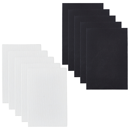 Wood and Cotton Painting Canvas Panels, Blank Drawing Boards, for Oil & Acrylic Painting, Rectangle, White & Black, 10x15x0.35cm, 2 colors, 12pcs/color, 24pcs