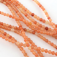 ARRICRAFT Natural Red Aventurine Round Beads Strands, 4.5mm, Hole: 1mm, about 96pcs/strand, 15.5 inches