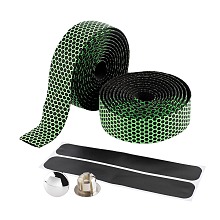 High Density Synthetic Sponge Non-slip Band, with Stickers, Plastic Plug, Bicycle Accessories, Lime Green, 29x3mm, 2m/roll, 2rolls/set