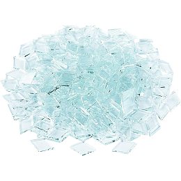 FINGERINSPIRE Transparent Glass Cabochons, Mosaic Tiles, for Home Decoration or DIY Crafts, Rhombus, Clear, 19x12x2.7mm; 280g/box