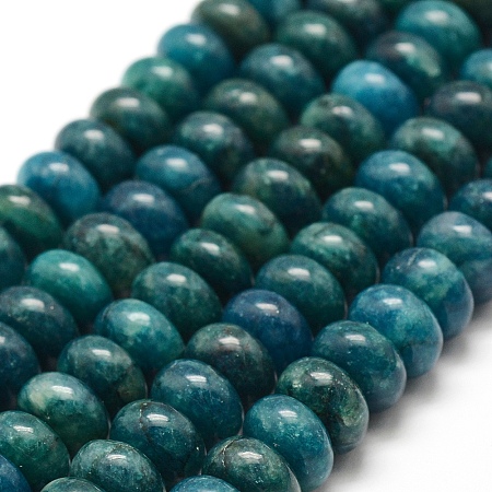 ARRICRAFT Natural Apatite Beads Strands, Rondelle, 10x6mm, Hole: 1mm, about 68pcs/strand, 15.7 inches(40cm)