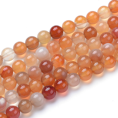 Arricraft Natural Carnelian Bead Strands, Round, 6mm, Hole: 1mm, about 61pcs/strand, 15 inches
