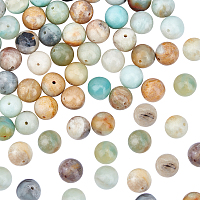 Olycraft Natural Amazonite Beads Strands, Round, 10mm, Hole: 1mm; about 38pcs/Strand, 15.55 inches(39.5cm)