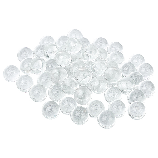 Transparent Glass Beads, No Hole/Undrilled, Round, Clear, 13.8~14.5mm ...