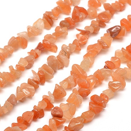 ARRICRAFT Natural Red Aventurine Chip Bead Strands, 5~8x5~8mm, Hole: 1mm, about 31.5 inches