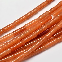 ARRICRAFT Natural Red Aventurine Column Beads Strands, 13~14x4~5mm, Hole: 1mm, about 29pcs/strand, 15.7 inches