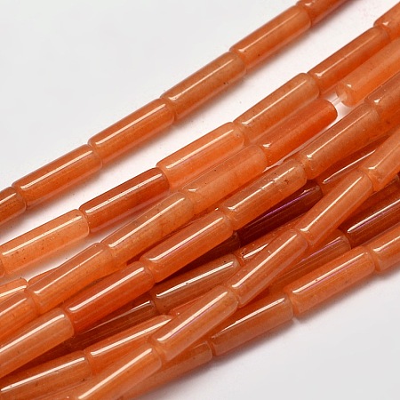 ARRICRAFT Natural Red Aventurine Column Beads Strands, 13~14x4~5mm, Hole: 1mm, about 29pcs/strand, 15.7 inches