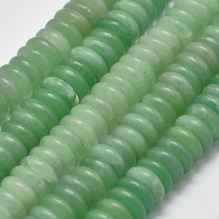 ARRICRAFT Natural Green Aventurine Heishi Beads Strands, Disc/Flat Round, 6x2mm, Hole: 1mm, about 155pcs/strand, 14.96 inches