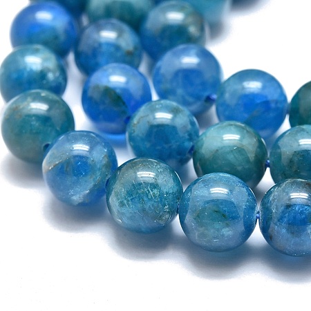 ARRICRAFT Natural Apatite Beads Strands, Round, 8~8.5mm, Hole: 0.6mm, about 49pcs/Strand, 15.35 inches(39cm)