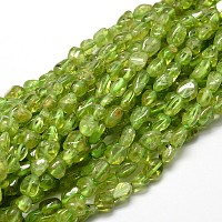 Arricraft Natural Olive Quartz Nuggets Beads Strands, 5~10x6~7x3~7mm, hole: 1mm, about 14.9 inches~15.7 inches