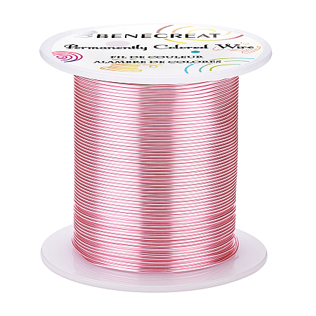 BENECREAT Copper Wire, for Wire Wrapped Jewelry Making, Rose Gold, 20 Gauge, 0.8mm; about 30m/roll