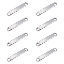 Unicraftale 304 Stainless Steel Links Connectors, Rectangle, Stainless Steel Color, 30.5x5x1mm, Hole: 2.5mm, 30pcs/box