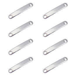 Unicraftale 304 Stainless Steel Links Connectors, Rectangle, Stainless Steel Color, 30.5x5x1mm, Hole: 2.5mm, 30pcs/box