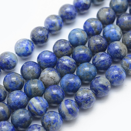 Arricraft Natural Lapis Lazuli Beads Strands, Round, 8mm, Hole: 1mm, about 48pcs/strand, 15.35 inches(39cm)