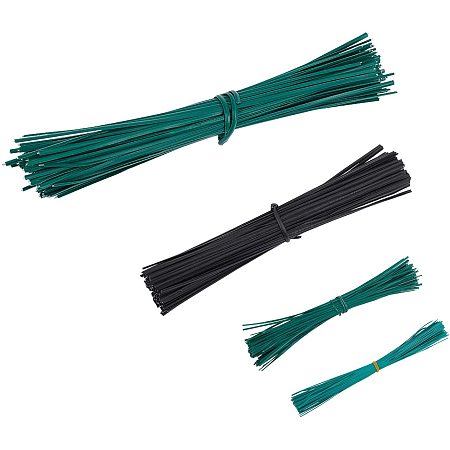 PVC Plastic Wire Twist Ties, Cable Ties, with Iron Core, Mixed Color, 400pcs/set