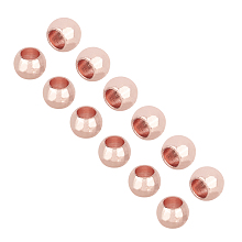 Unicraftale 304 Stainless Steel Beads, Rondelle, Rose Gold, 4x2.9mm, Hole: 1.8mm, 100pcs/box