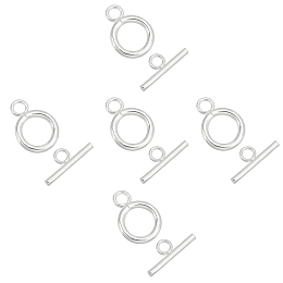 UNICRAFTALE 304 Stainless Steel Toggle Clasps, Silver, Ring: 16x12x2mm, Hole: 2.5mm; Bar: 18x7x2mm, Hole: 3mm, 24sets/box