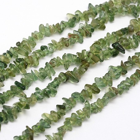 ARRICRAFT Chips Natural Green Apatite Beads Strands, 3~8x3~12x3~5mm, Hole: 1mm, about 16 inches
