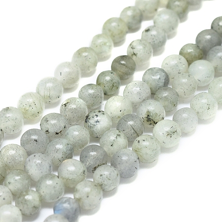 ARRICRAFT Natural Labradorite Beads Strands, Round, 6mm, Hole: 1mm, about 62pcs/Strand, 15.16 inches(38.5cm)
