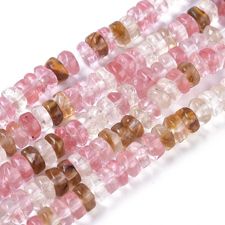 ARRICRAFT Tigerskin Glass Beads Strands, Column, 4.5~5x2~2.5mm, Hole: 0.6mm, about 171pcs/strand, 15.35 inches~15.55 inches(39~39.5cm)