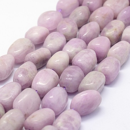 Arricraft Natural Kunzite Beads Strands, Spodumene Beads, Oval, 15~18x11~14mm, Hole: 1.2mm, about 23pcs/strand, 15.5 inches