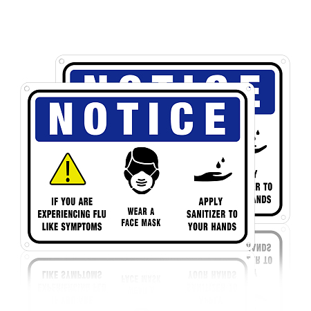 Globleland UV Protected & Waterproof Aluminum Warning Signs, Colorful, 250x180x0.8mm, Hole: 4mm