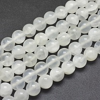 ARRICRAFT Natural Selenite Beads Strands, Round, 10mm, Hole: 1.2mm, about 40pcs/strand, 15.7 inches(40cm)
