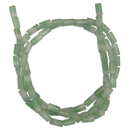 ARRICRAFT Gemstone Beads Strands, Natural Green Aventurine, Tube, Green, about 3mm wide, 5mm long, hole: 1mm, 79 pcs/strand, 15.5 inches