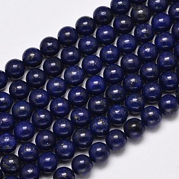 Arricraft Dyed Natural Lapis Lazuli Round Beads Strands, 10mm, Hole: 1mm, about 39pcs/strand, 15.7 inches