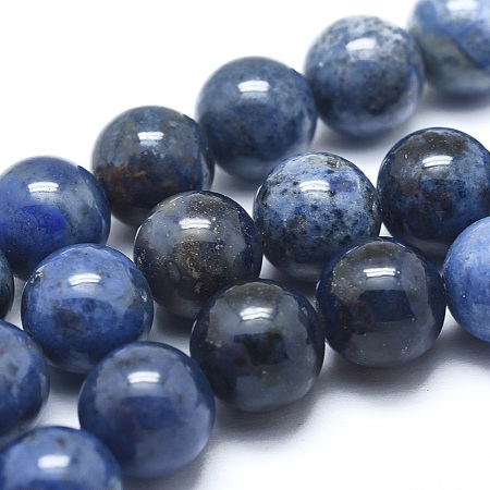 Arricraft Natural Dumortierite Quartz Bead Strands, Grade A, Round, 6mm, Hole: 1mm, about 15.3 inches long, 62pcs/strand