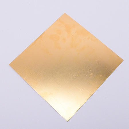 BENECREAT Brass Panel, For Mechanical Cutting, Precision Machining, Mould Making, Square, Golden, 15x15x0.5cm