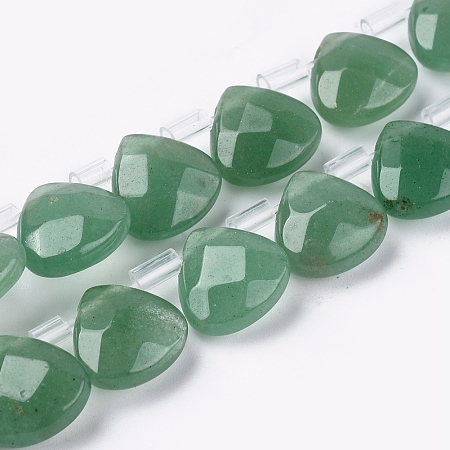 ARRICRAFT Natural Green Aventurine Beads Strands, Faceted, Teardrop, 10~10.5x10~10.5x5mm, Hole: 0.6mm, about 39pcs/strand, 15.94 inches(40.5cm)