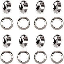 Unicraftale 304 Stainless Steel Spacer Beads, Ring, with Bead Container, Stainless Steel Color, 6x2mm, Hole: 4mm, about 100pcs/box