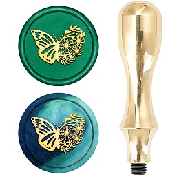 CRASPIRE Wax Seal Stamp Metal Butterfly and Flower Sealing Wax Stamp Butterfly Brass Stamp for Envelope Invitation Wedding Embellishment Bottle Decoration Gift Card