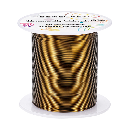 Copper Wire, for Wire Wrapped Jewelry Making, Antique Bronze, 23 Gauge, 0.6mm; about 50m/roll