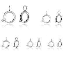 Unicraftale 304 Stainless Steel Smooth Surface Spring Ring Clasps, Stainless Steel Color, 7.5~20x5~17x1.5~2.5mm, 10pcs/box