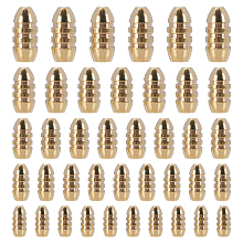 SUPERFINDINGS Brass Grooved Bullet Shape Weights Fishing Sinkers, for Freshwater Saltwater Bass Fishing, Golden, 11.5~21.5x6~10mm, Hole: 1.5~2mm; 52pcs/box