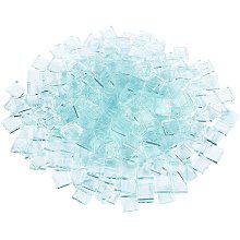 FINGERINSPIRE Transparent Glass Cabochons, Mosaic Tiles, for Home Decoration or DIY Crafts, Square, Clear, 10x10x2.7mm; 280g/box