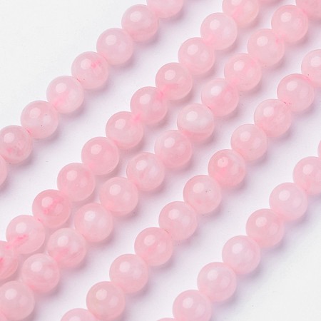 Arricraft Natural Rose Quartz Beads Strands, Grade AB, Round, 8mm, Hole: 1mm, about 49pcs/strand, 15.7 inches