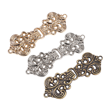 Olycraft Alloy Interlocking Clasps, Hook Clasps, with Rhinestone ...