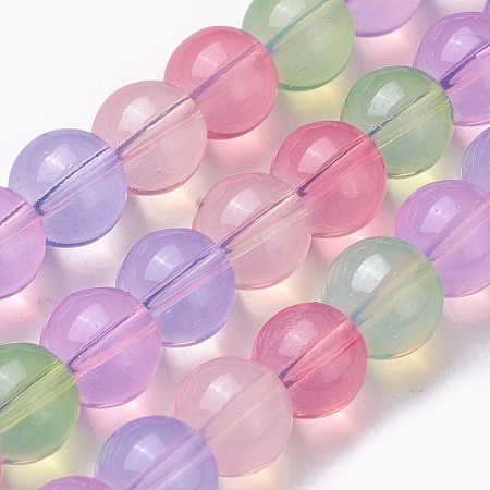 Arricraft Opalite Beads Strands, Round, Mixed Color, 10mm, Hole: 1.4mm, about 38pcs/strand, 13.9 inches(35.5cm)