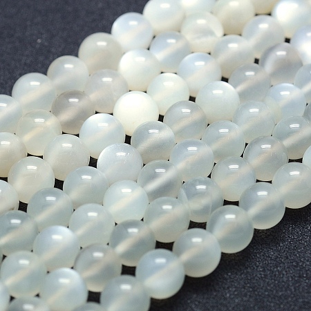 ARRICRAFT Natural Moonstone Beads Strands, Grade A, Round, 6mm, Hole: 1mm, about 67pcs/strand, 15.7 inches(40cm)