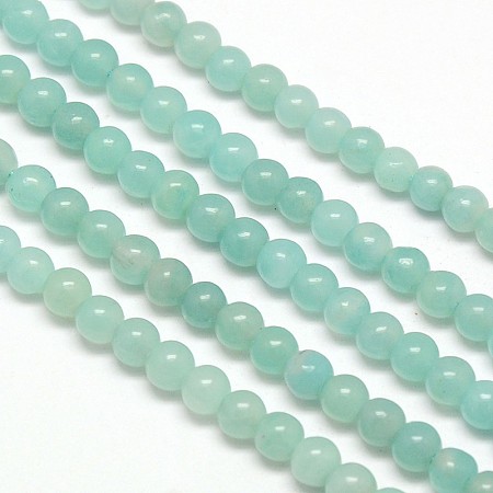 Arricraft Natural Amazonite Round Bead Strands, 4mm, Hole: 1mm, about 100pcs/strand, 15.7 inches