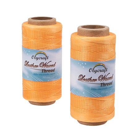 Olycraft Waxed Polyester Cord, Sandy Brown, 0.8mm; about 260m/roll