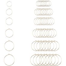 Unicraftale 304 Stainless Steel Wine Glass Charms Rings, Hoop Earring Findings, DIY Material for Basketball Wives Hoop Earrings, Golden, 74x72x17mm; 60pcs/box